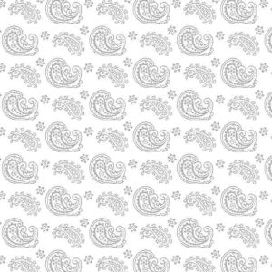 Wilmington Prints White Tone on Tone Paisley