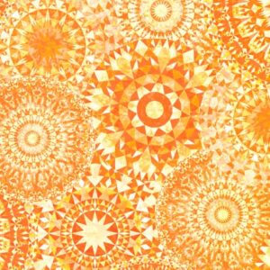 Quilting Treasures Jewelscape Yellow Medallion