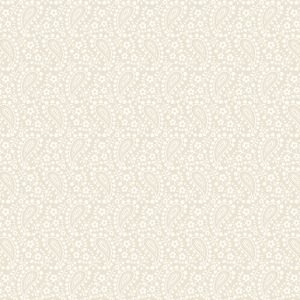 Benartex Designer Fabrics, Paisley Floral Ecru