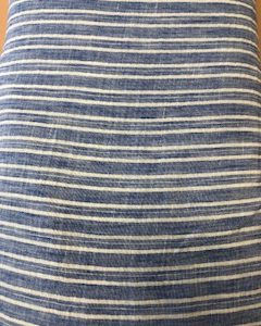 Family Treasures Blue and White Stripe Dress Fabric