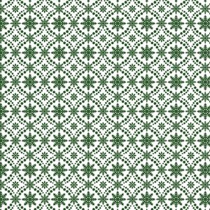 Benartex Designer Fabrics, Snowflake Medallion Evergreen