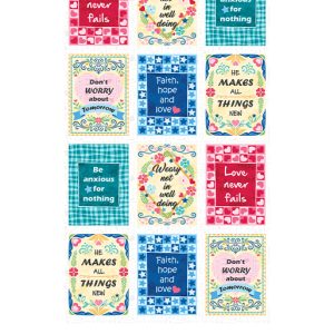 Benartex Designer Fabrics, Upwords Endless, multicolored