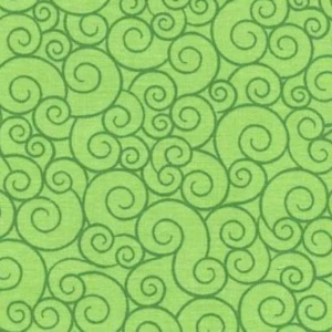 Keepsake Calico Green, Lime Garden Swirl