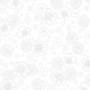 Benartex Designer Fabrics, Open Meadow, White on white