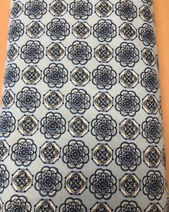 Bernartex Designer Fabrics Blue Medallion
