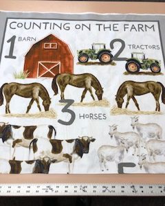 Blank Fabrics Little Seedings Farm Panel