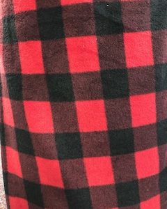 Needlecraft Fabric Red and Black Fleece