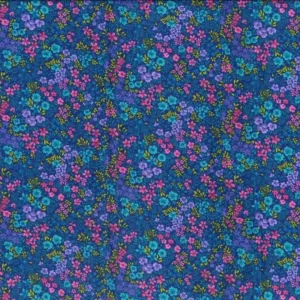 Keepsake Calico, Blue, Spring Floral on Blue