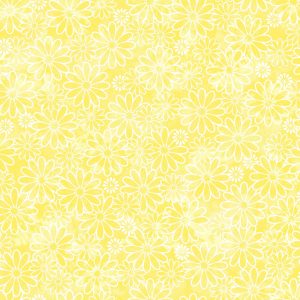 Keepsake Calico, Yellow, Sundrenched Daisies Yellow