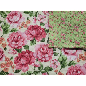 Needlecraft, Cotton with batting, double faced, Pink peonies DFQ
