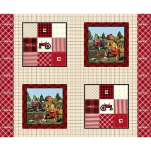 Benartex Farmall Plaid Pillow Panel