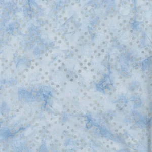 Premium Quilting Batiks, Light blue gray dot batik